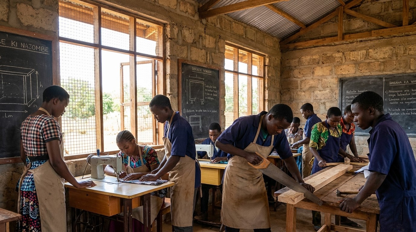 Students in a classroom learning